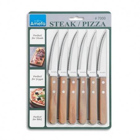 Amefa Pizza Set - Pizza Steak Knife 6pcs -