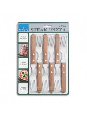 Amefa Pizza Set - Pizza Fork Steak Set 6pcs -
