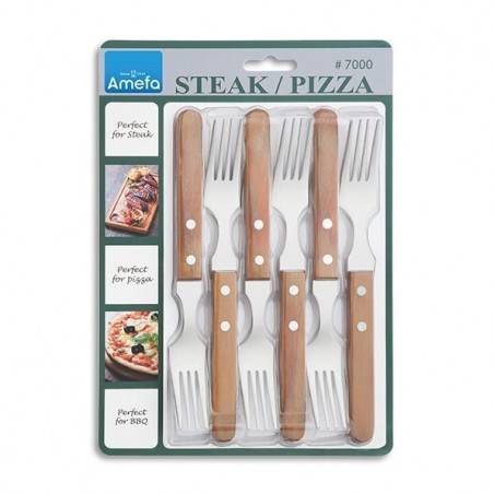 Set Pizza Amefa - Pizza Forchetta Bistecca Set 6pz - 