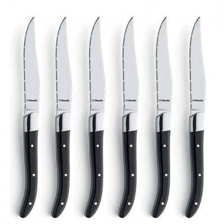 Coltelli Amefa - Royal Steak Set 6pz Coltello Bistecca Nero Scatola - 