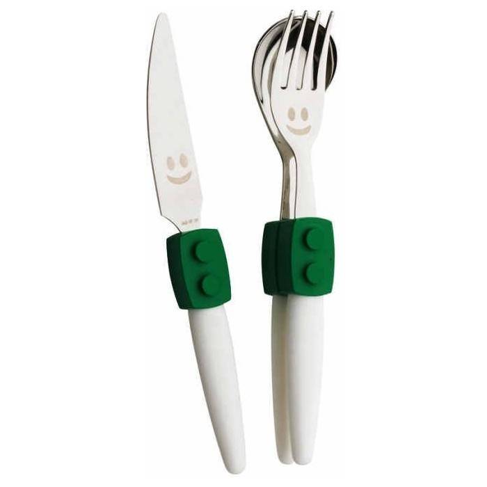 Posate per Bambini - Click Set 3pz - Stile Costruzioni - Rivadossi - 
