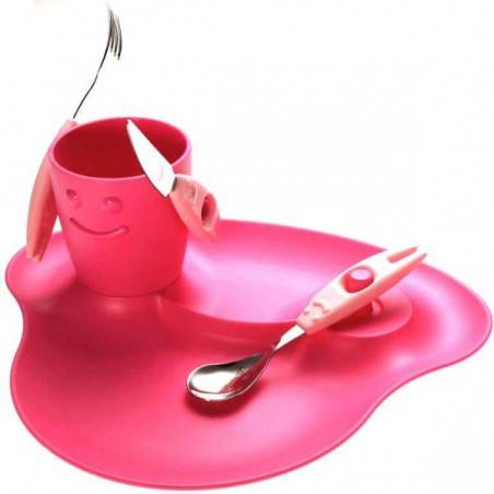 Set 5pz Pappa Bambini - Piatto, Bicchiere e Posate - Party - Rivadossi - 