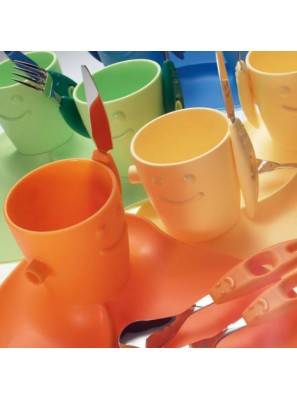 Set 5pz Pappa Bambini - Piatto, Bicchiere e Posate - Party - Rivadossi - 