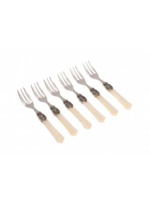 Italienisches Classic Besteck - 6-teiliges Set Dessertgabeln - Vittoria - 