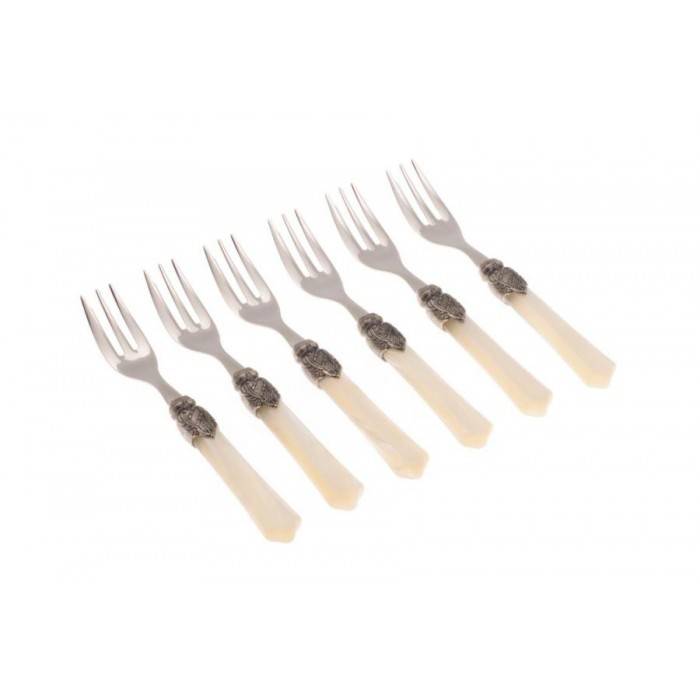 Italienisches Classic Besteck - 6-teiliges Set Dessertgabeln - Vittoria - 
