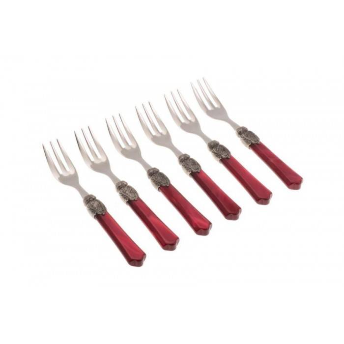 Couverts classiques italiens - Ensemble 6 fourchettes à dessert - Vittoria - 