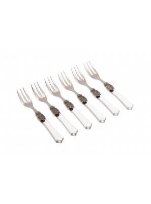 Italienisches Classic Besteck - 6-teiliges Set Dessertgabeln - Vittoria - 