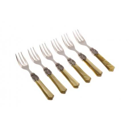 Couverts classiques italiens - Ensemble 6 fourchettes à dessert - Vittoria - 