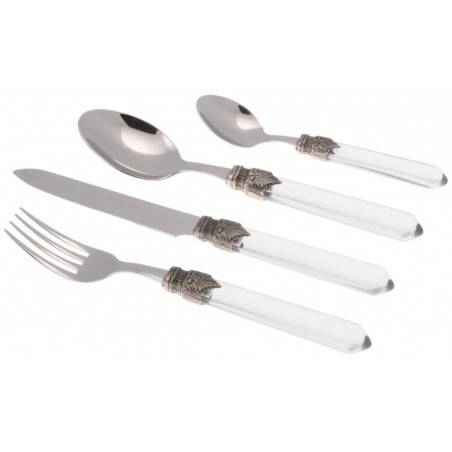 Couverts Colorés Rivadossi - Coffret Venise 24pcs - Transparent - 