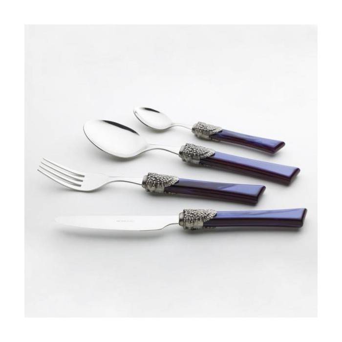 Syrah - Posate Colorate Rivadossi Sandro set 24pz per sei persone - Made in Italy - 