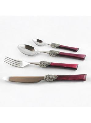 Syrah - Posate Colorate Rivadossi Sandro set 24pz per sei persone - Made in Italy - 