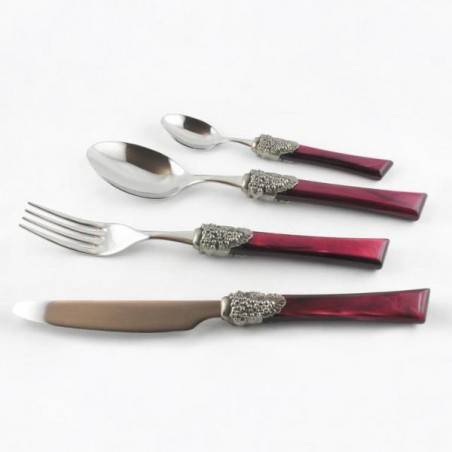 Syrah - Posate Colorate Rivadossi Sandro set 24pz per sei persone - Made in Italy - 