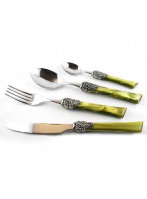 Syrah - Posate Colorate Rivadossi Sandro set 24pz per sei persone - Made in Italy - 
