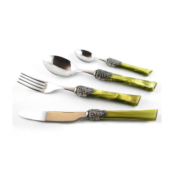 Syrah - Posate Colorate Rivadossi Sandro set 24pz per sei persone - Made in Italy - 