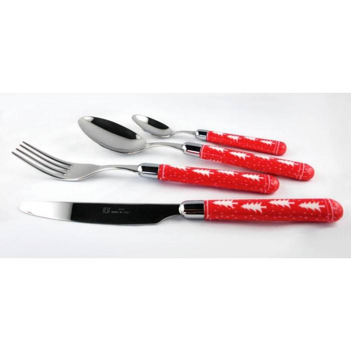 Naif St Claus Rivadossi Christmas Cutlery Set 24 Pieces -  - 