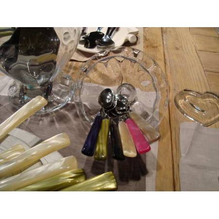 Italian Modern Flatware Giada Set 24 Pieces Pearl Handle -  - 