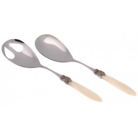 Rivadossi Set 2 Pezzi Posate da Insalata Laura Acciaio Inox - 