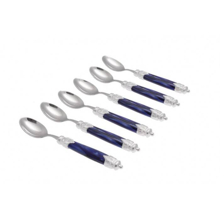 Rivadossi Couverts Arianna - Set 6pcs Cuillere à Café - Virole Argentée - 