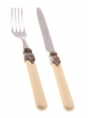 Stainless Steel Rivadossi Cutlery Dessert Set 12pcs Classic Ivory -  - 