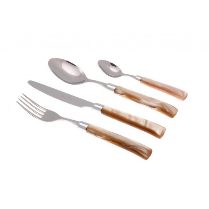 Modern Cutlery Jade: Set 24 Pieces Pearled Handle -  - 