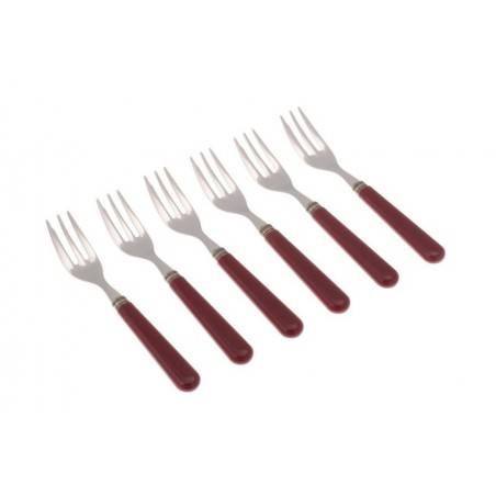 Mistral-rivadossi couverts-Set 6 pièces fourchettes à gâteau - 