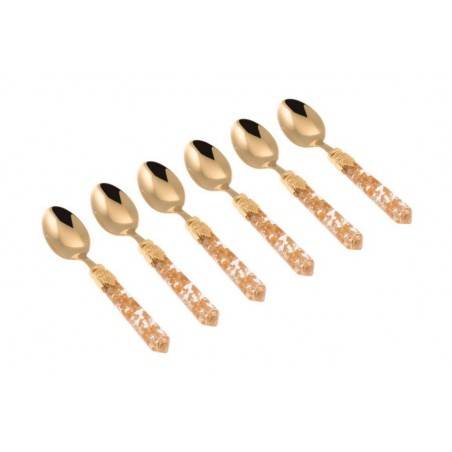 Posate Rivadossi Luna Dorato Cucchiaino Caffè - set 6pz  - Shop Online - 