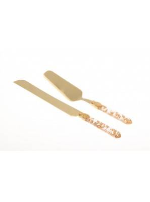 Golden Moon - Set mit 2 Desserts - Rivadossi Kuchenmesser und Schaufel -