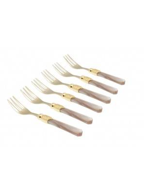 Ensemble de couverts Rivadossi Vittoria Oro 6 pièces Sweet Fork - 