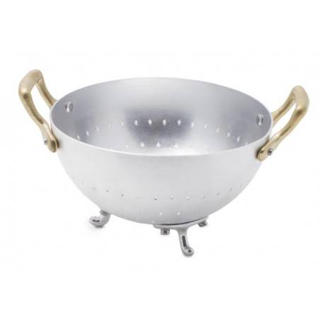 Aluminiumsieb mit zwei Messinggriffen – Rivadossi Sandro – Hergestellt in Italien - 