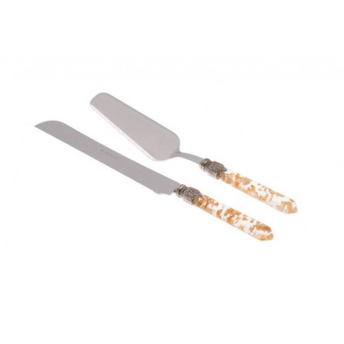 Luna Posate Di Lusso - Set 2 Pezzi Dolce - Pala Torta e Coltello Rivadossi - 