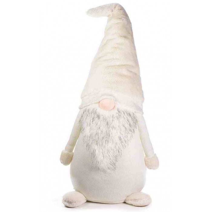 Santa Claus or Gnome in Fabric - White - Height 77 cm -  - 
