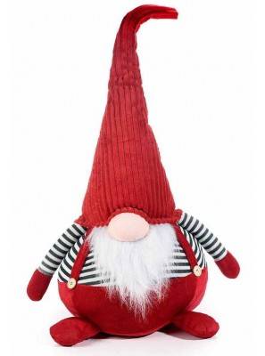 Santa Claus or Gnome in Fabric - Red - Height 72 cm -  - 