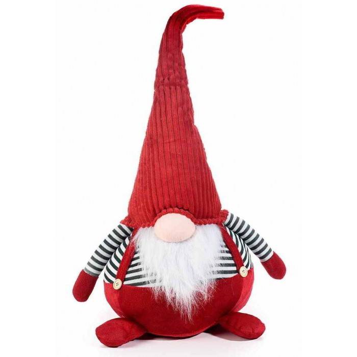 Babbo Natale o Gnomo in Stoffa - Rosso- Altezza cm 72 - 