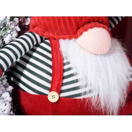 Père Noël ou Gnome en tissu - Rouge - Hauteur 72 cm - 