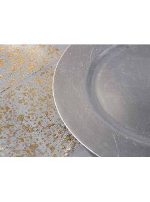 Set 6 Pezzi Sottopiatto Decorativo Tondo in Plastica Rigida - 