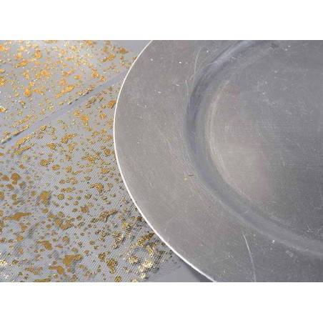 Set 6 Pezzi Sottopiatto Decorativo Tondo in Plastica Rigida - 