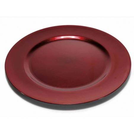 Set 6 Pezzi Sottopiatto Decorativo Tondo in Plastica Rigida - 