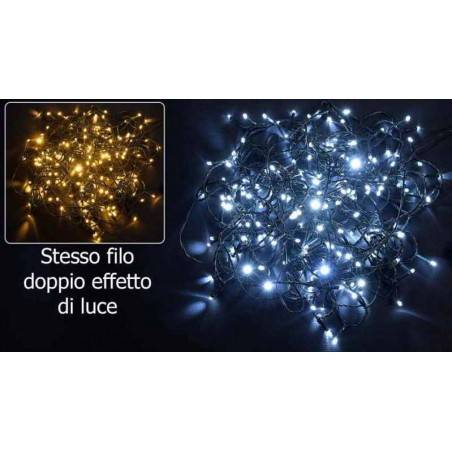 Christmas lights 13.4 Mt, 180 cold / warm white LEDs and 8 plays of light -  - 