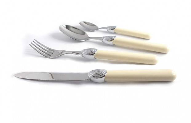 Posate Colorate Miranda - Acciaio Inox 18/10 - Set 24 Pezzi by Rivadossi Sandro - 