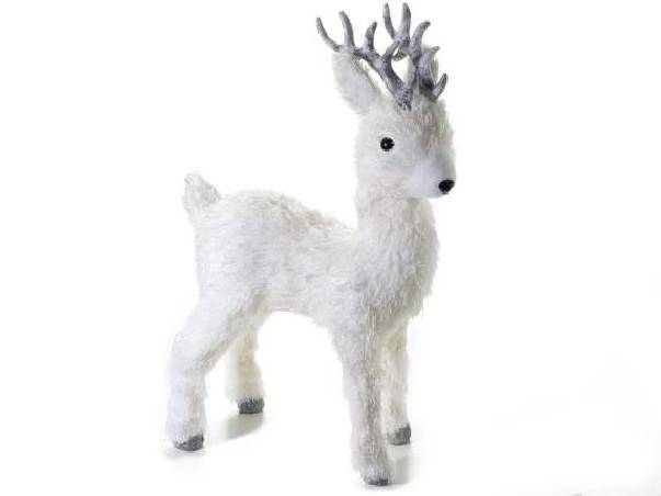 Renna Bianca Decorazione di Natale - 