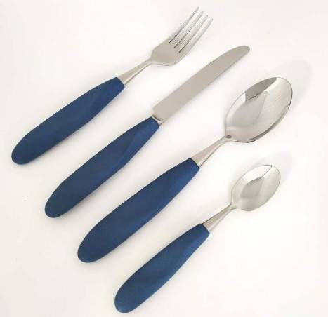 Posate Colorate Dover - Manico in Gres Porcellanato - Set 4 Pezzi Posto Tavola - Rivadossi Sandro - 