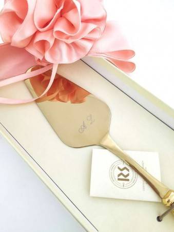 Bomboniera Matrimonio Personalizzata - Pala Torta Laura Oro (Pvd) - Rivadossi Sandro - 
