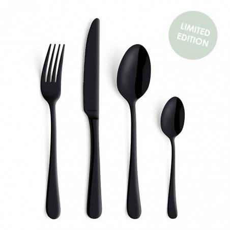 Stainless Steel Cutlery Set 24 Pieces - PVD - Black Color - Austin Amefa -  - 