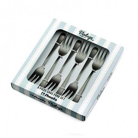 Dessert Forks Set 6 Pieces - Black Color - Austin Amefa -  - 