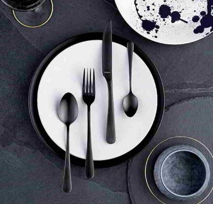 Stainless Steel Cutlery Set 24 Pieces - PVD - Black Color - Austin Amefa -  - 