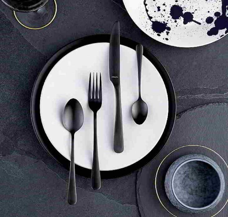 Posate Acciaio Inox Set 24 Pezzi - Pvd - Colore Nero - Austin Amefa - 