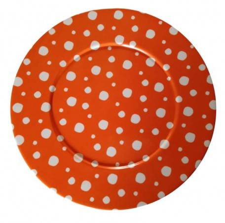 Set 6 Pezzi Sottopiatto/Vassoio - Rivadossi Naif Neve Arancio - 