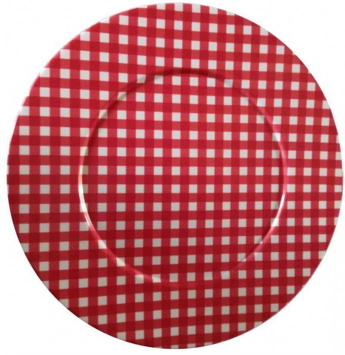Set 6Pezzi Sottopiatto/Vassoio Naif Pic Nic Rosso - 