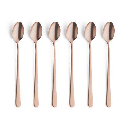 Ensemble de 6 cuillères à lait en or rose/cuivre - Austin Vintage - Amefa - 