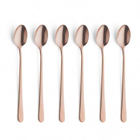Ensemble de 6 cuillères à lait en or rose/cuivre - Austin Vintage - Amefa - 